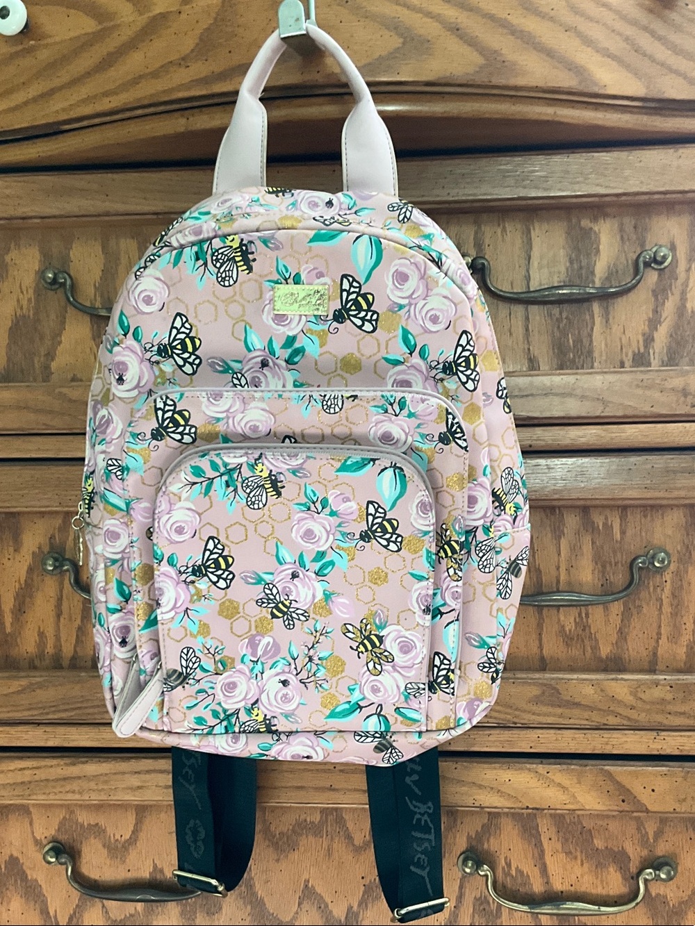 Betsey Johnson Pink Floral & Butterfly Backpack